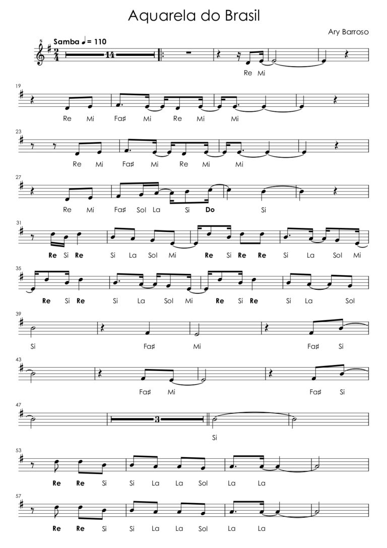Aquarela do Brasil - Partitura_page-0001