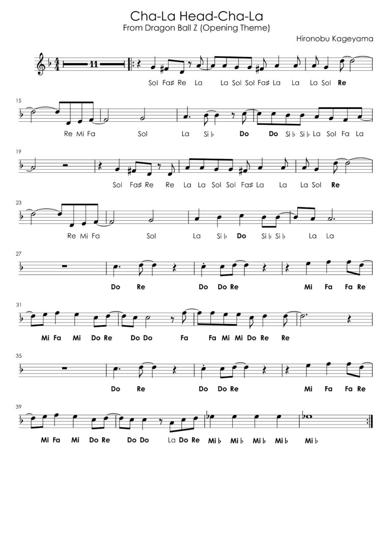 Dragon Ball Z - Partitura_page-0001