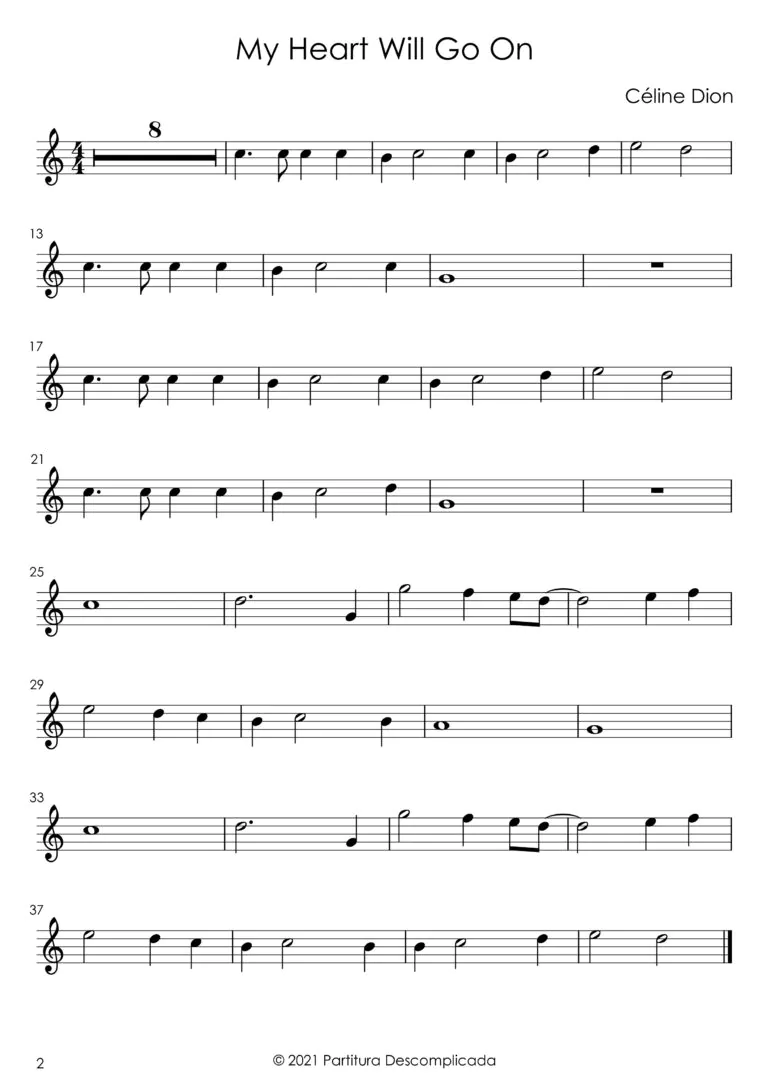 My Heart Will Go On (Titanic) - Partitura_page-0002